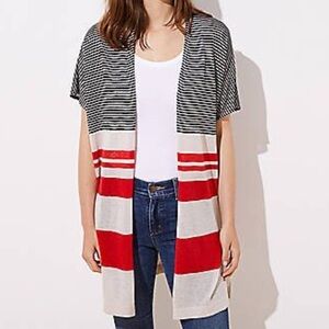 [Loft] Short Sleeve Open Cardigan - Xs